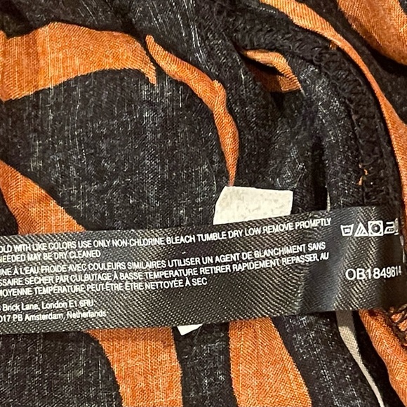 nwt anthropologie arielle sleep Vibrant Orange and Black Maxi Dress - Picture 7 of 8